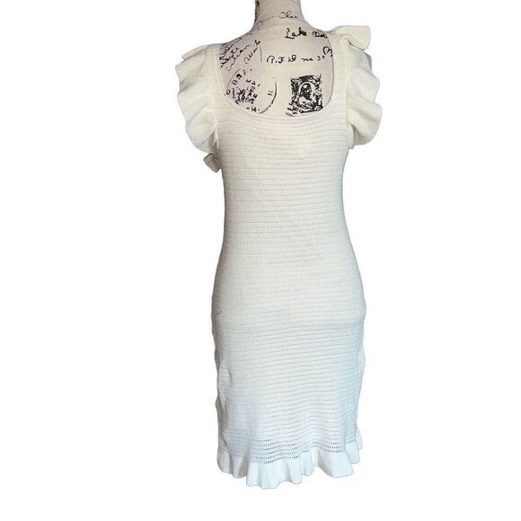 New Anthropologie white crochet dress small - Picture 4 of 8